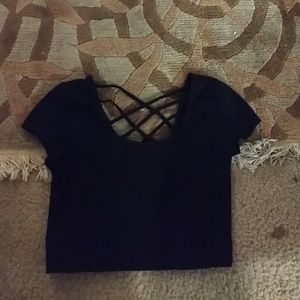 Black crop top